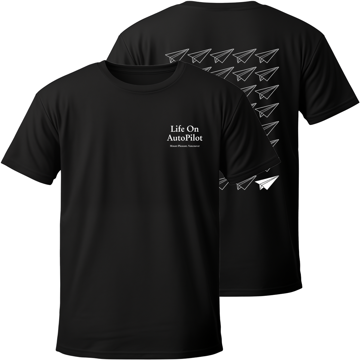 AutoPilot Tee - Black Paper Planes